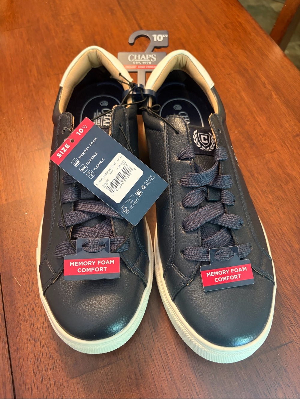 Chaps Men's Navy Memory Foam Casual Sneakers